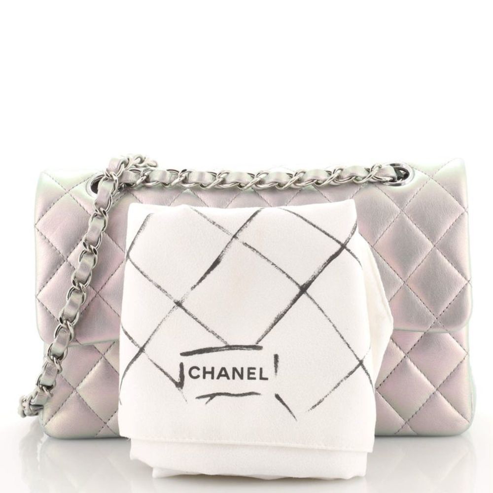 Chanel Classic Double Flap Bag Quilted Iridescent Calfskin Small - Picture 2 of 7